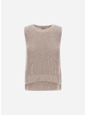 CANOTTA IN MAGLIA GLITTER, 4002 ROSA, small