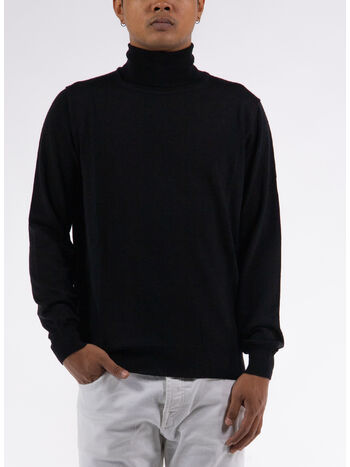 MAGLIONE DOLCEVITA RASATA, 13 NERO, small