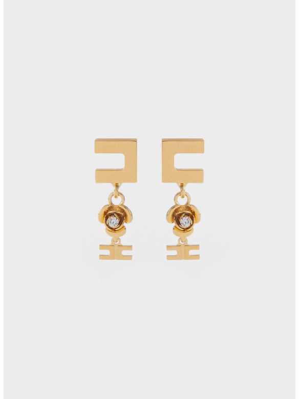 ORECCHINI MICRO CON CIONDOLO, U95 ORO GIALLO, medium