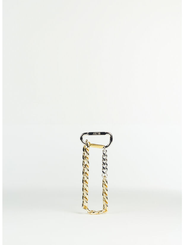 COLLANA CARABINER CHUNKY UNISEX, GOLD GOLD, large