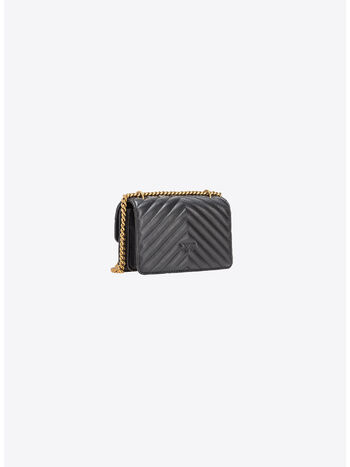 BORSA LOVE ONE MINI, Z99Q NERO-ANTIQUE GOLD, small