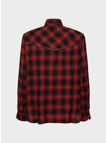 CAMICIA WESTERN CHECK DAN SABLON UNISEX, C0349 RED/BLACK, small