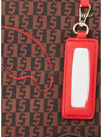 POCHETTE ALPHA NAVIGATOR CROSSOVER CLUTCH, CHECK, small