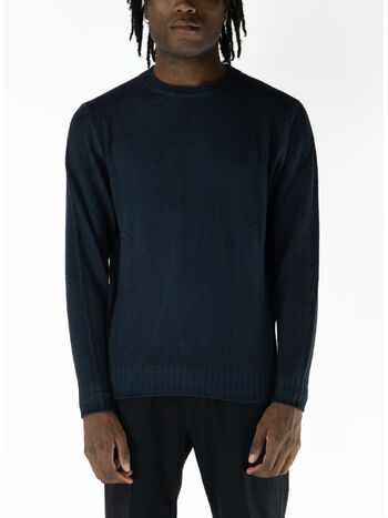 MAGLIONE GIROCOLLO CON FONDO A COSTINE, , small