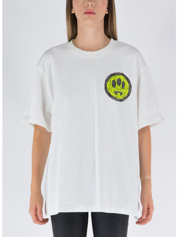 T-SHIRT CON LOGO, 002 OFF WHITE, large