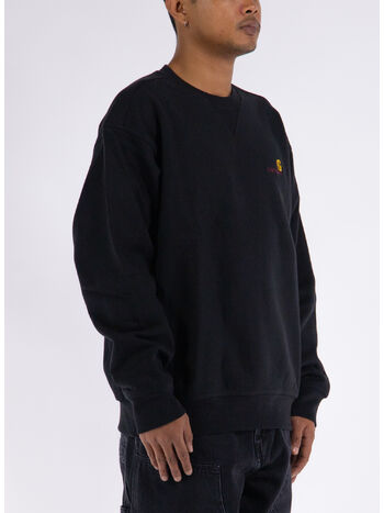 FELPA GIROCOLLO AMERICAN SCRIPT, 89XX BLACK, small