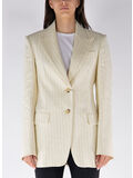 GIACCA BLAZER GESSATO AVERSA, 001 VANIGLIA, thumb