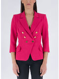 GIACCA DOPPIOPETTO IN DOPPIO CREPE STRETCH, 560 FUXIA, thumb