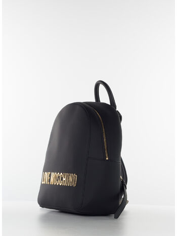 ZAINO ECOPELLE CON LOGO, 000 NERO, small