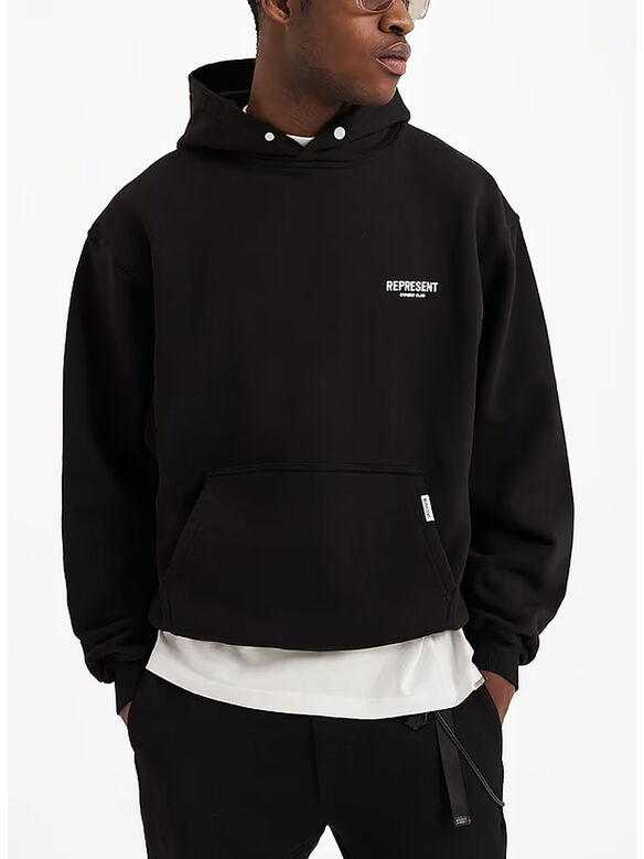 FELPA HOODIE OWNERS CLUB, 01 BLACK, medium