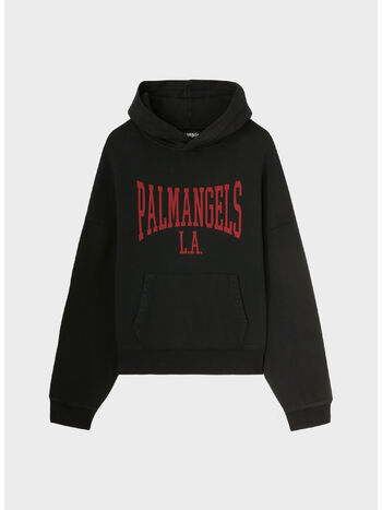 FELPA HOODIE COLLEGE, 1026 BLACK/DARK RED, small