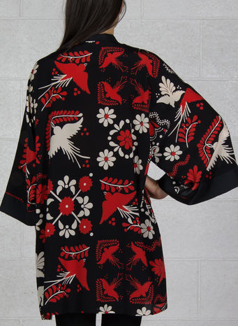 KIMONO IN SETA STAMPA TERRAZZO DECORATO, , small