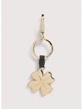 PORTACHIAVI BASIC METAL LIGHT GOLD LUCKY LEAF, 001 NOIR, thumb