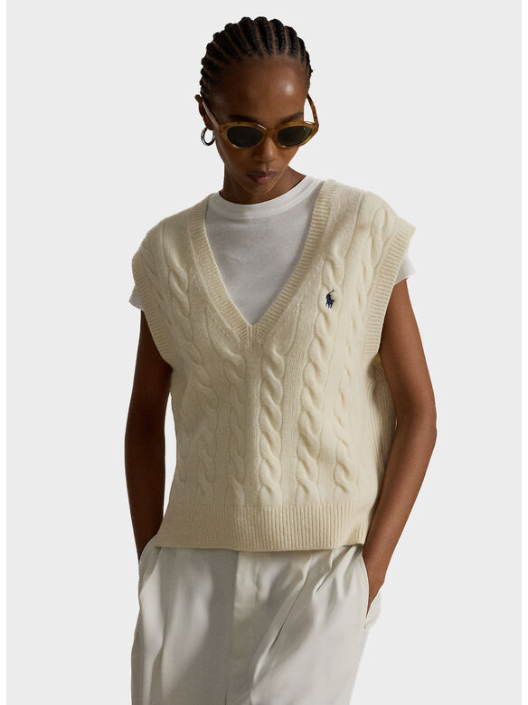 PULLOVER SMANICATO, AUTHENTIC CREAM, medium