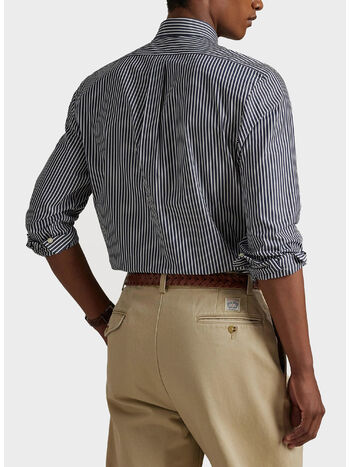 CAMICIA POPELINE A RIGHE, 6779J NEWPORT NAVY WHITE, small