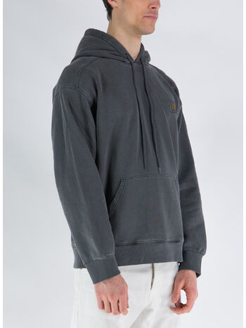 FELPA NELSON CON CAPPUCCIO, 89GD BLACK GARMENT DYED, small