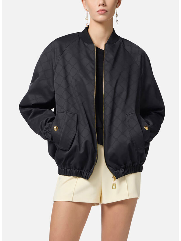 GIUBBOTTO BOMBER JACQUARD, 110 NERO, large