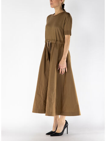 ABITO CON GONNA TAFFETA, 2157 CAMMELLO, small