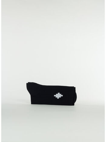 CALZINI CROSS SIDEWAY, 1001 BLACK WHITE, small