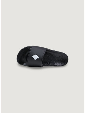 CIABATTA SLIDERS, BLACK/ WHITE, small