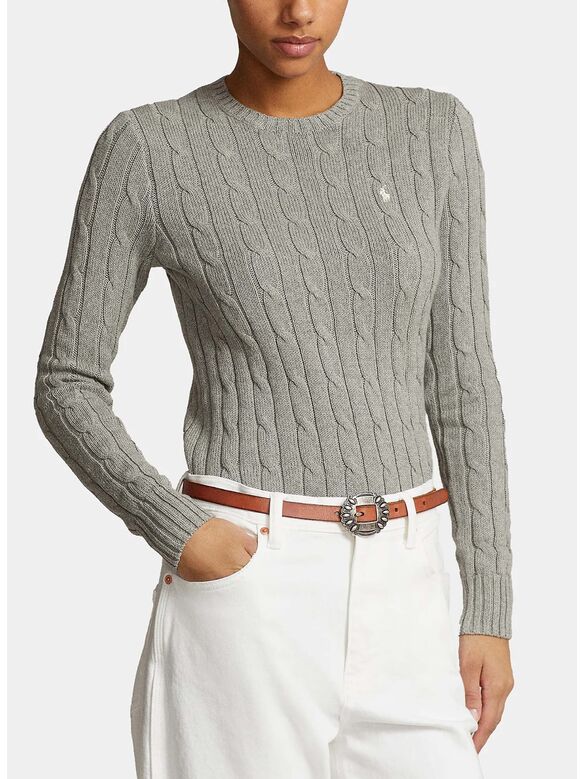 MAGLIONE GIROCOLLO JULIANNA, FAWN GREY, medium