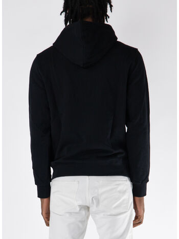 FELPA HOODIE CON STAMPA GRAFICA, NERO, small