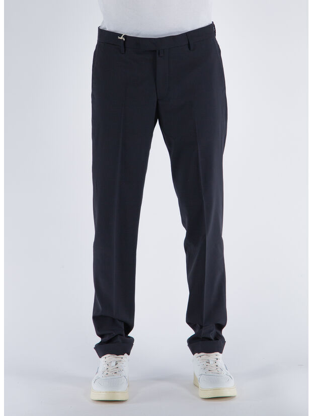PANTALONE IN FRESCO LANA, 11 NAVY, large