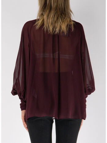 BLUSA SEMITRASPARENTE GRACE, BORDEAUX, small