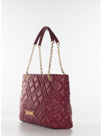 BORSA TOTE TRAPUNTATA, 552 VINO, small
