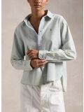 CAMICIA A MANICHE LUNGHE CON LOGO RICAMATO, CHAMBRAY, thumb