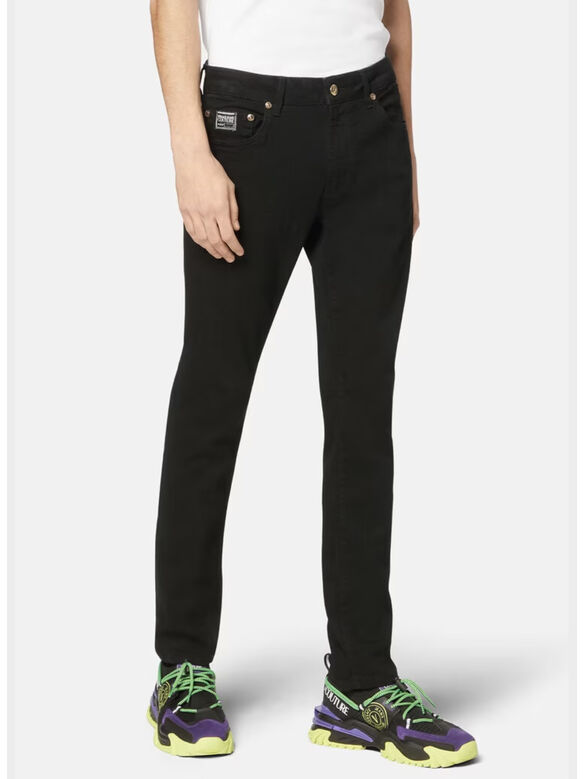 PANTALONE 5 TASCHE, 909 BLACK/BLACK, medium