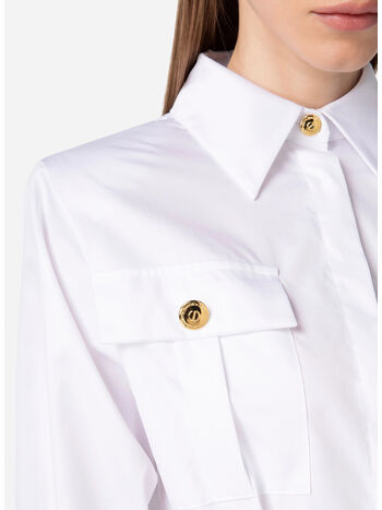 CAMICIA OVER IN POPELINE, 100 BIANCO, small