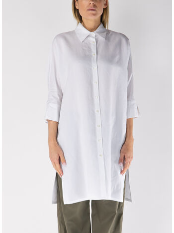 CAMICIA LUNGA, BIANCO SETA, small