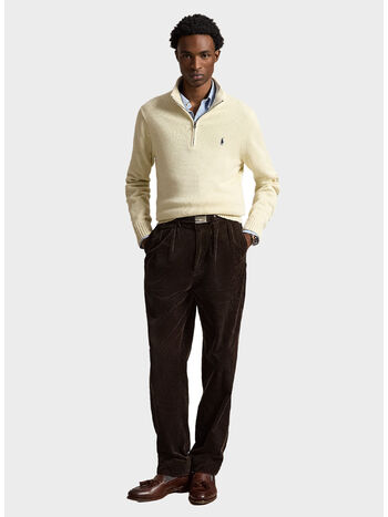 MAGLIONE MEZZA ZIP, ANDOVER CREAM, small