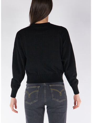 MAGLIONE GIROCOLLO CON LOGO, A2555, small