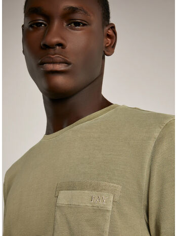 T-SHIRT JERSEY FROSTED EMBROID POCKET, V419 ASSENZIO, small