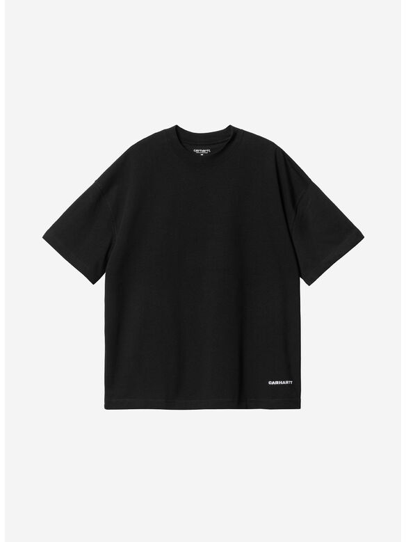 T-SHIRT LINK SCRIPT, 0D2XX BLACK/WHITE, medium