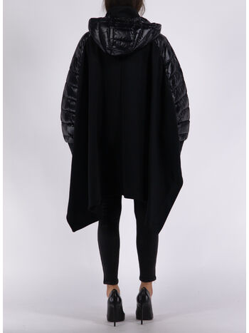 MANTELLA CON MANICHE IMBOTTITE, 9300 NERO, small