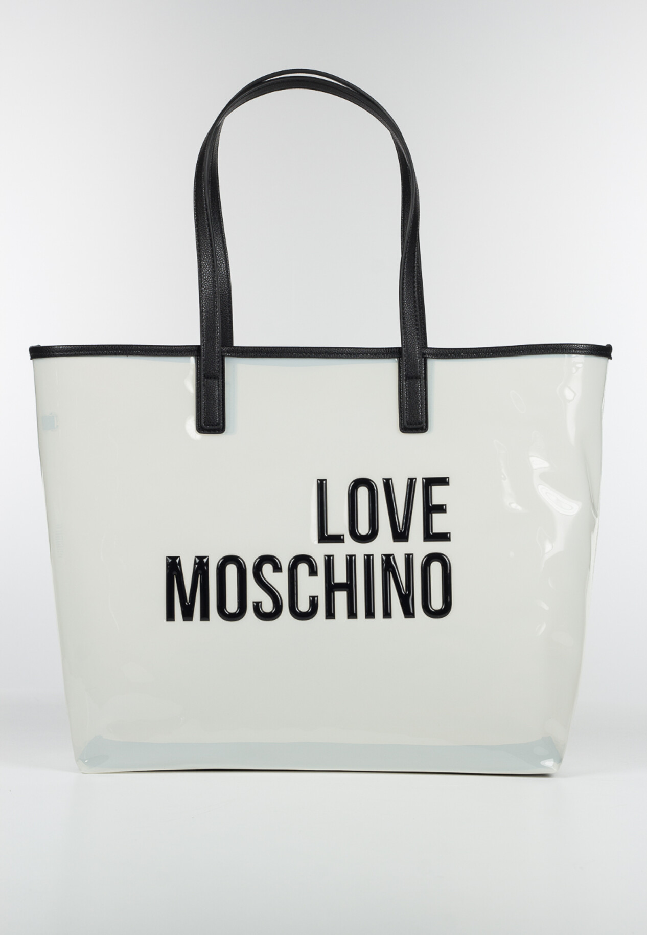 LOVE MOSCHINO BORSA SHOPPER TRASPARENTE Nero Donna Selecteur