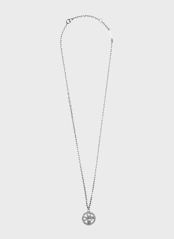COLLANA CON PENDENTE CON LOGO STRUTTURATO, 7200SILVER, large
