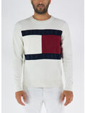 MAGLIONE HILFIGER STRUCTURE, 0K4 IVORY/RED/WHITE/BLUE, thumb