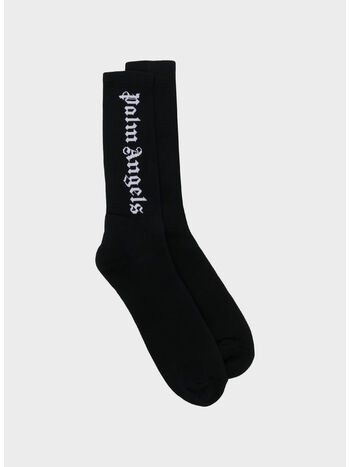 CALZINI CLASSIC LOGO, 1001 BLACK WHITE, small