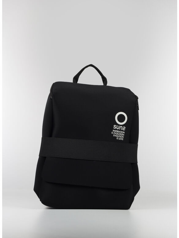 ZAINO IN NEOPRENE, BLACK, medium