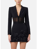 GIACCA BLAZER IN TULLE, 110 NERO, thumb