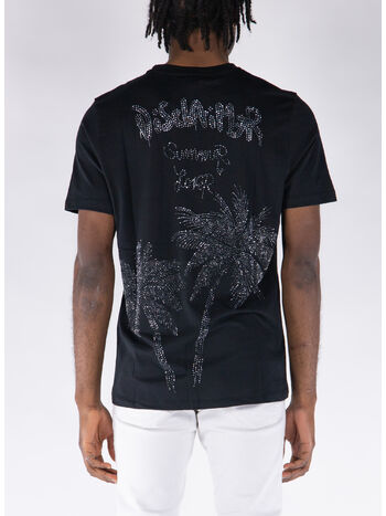 T-SHIRT GLITTER BACK, NERO, small