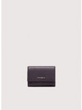 PORTAFOGLIO METALLIC SOFT GRAINED LEATHER, V87 PRUNE, thumb