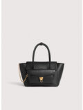BORSA A SPALLA DOUBLE BEAT MEDIUM, 001 NOIR, thumb