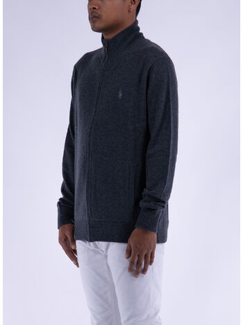 CARDIGAN FULL ZIP, DARKCHARCOALHEATHER, small