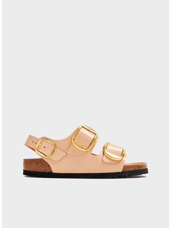 CIABATTA MILANO BIG BUCKLE SHINE, NEW BEIGE, small