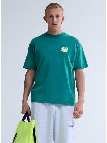 T-SHIRT LOGO, GREEN/BUTTER YELLOW , small